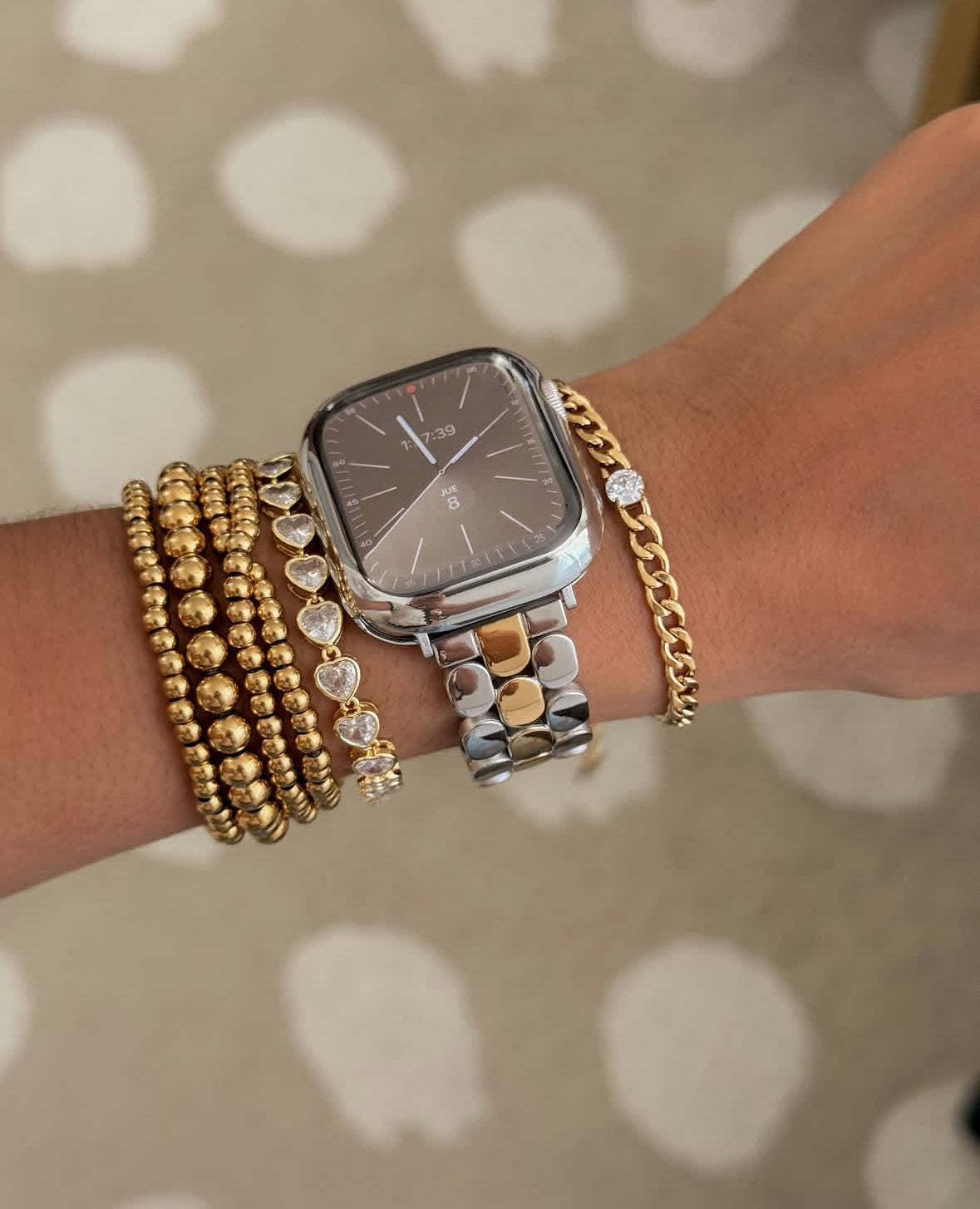 SANTORINI  APPLE WATCH BRACELET - TWO TONE (ST-STEEL)