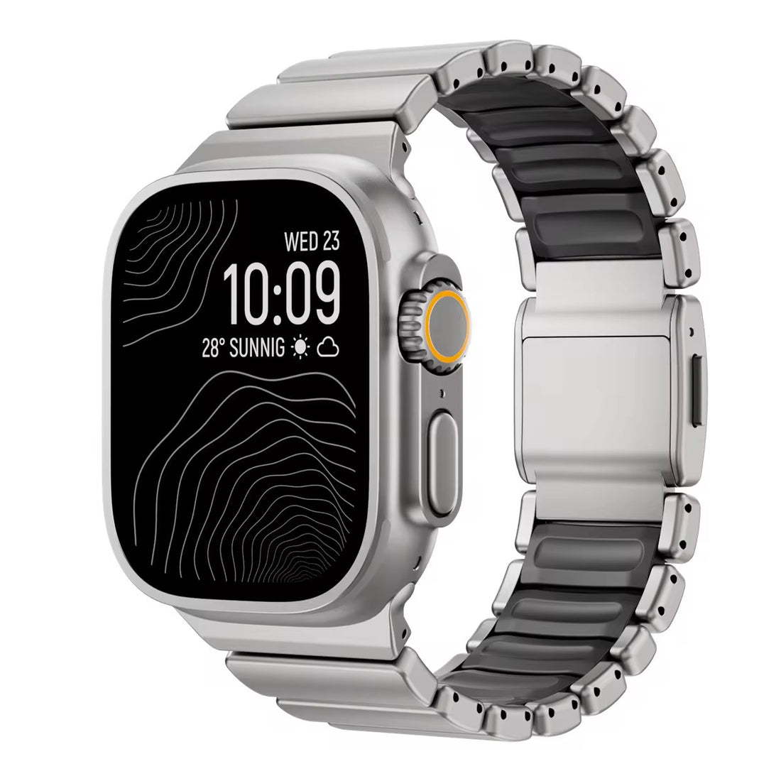 Silver Matte Titanium Band For Apple Watch