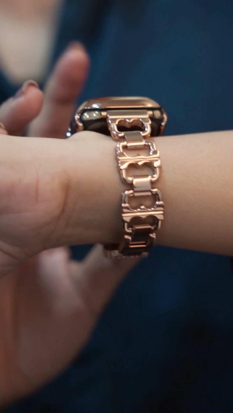 ELITE  LINK APPLE WATCH BRACELET -  ROSE GOLD (ST-STEEL)
