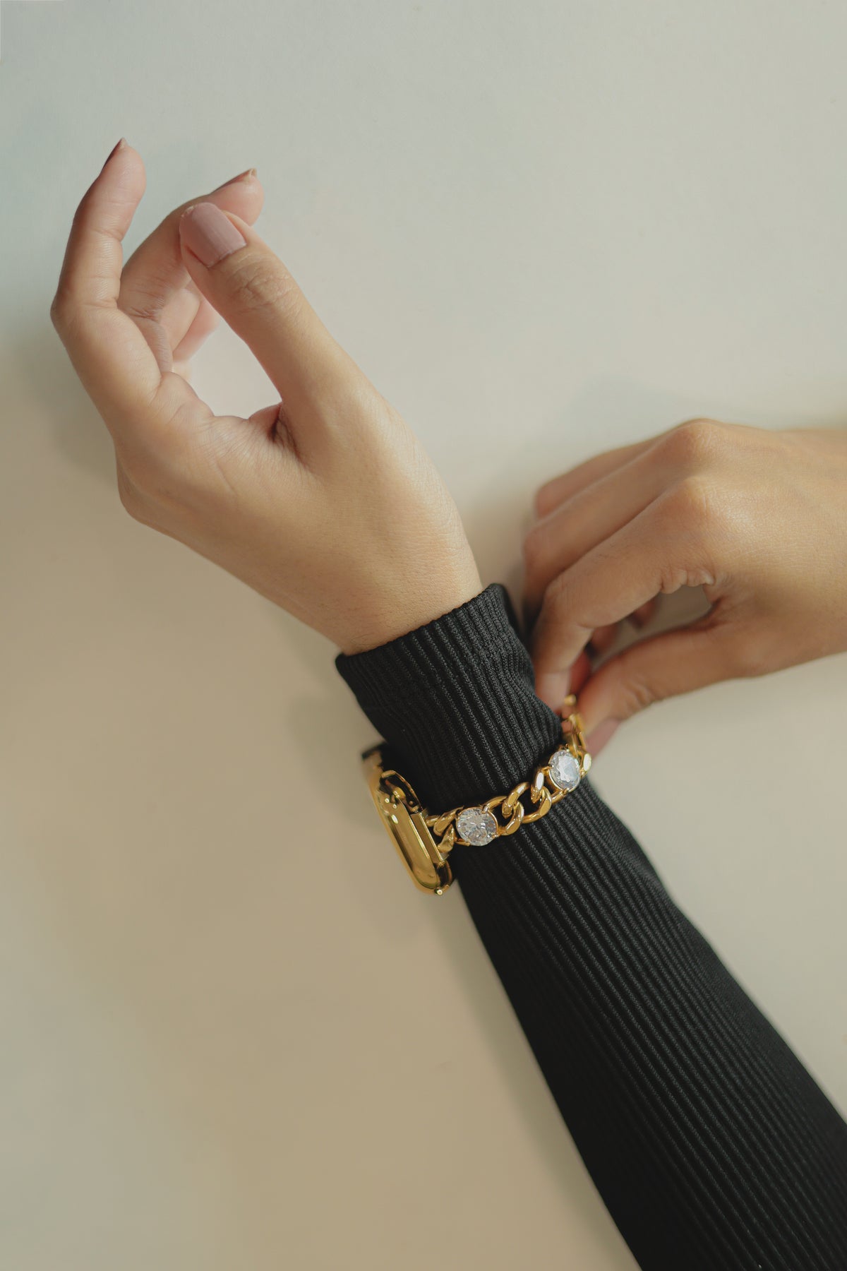 DIAMOND BLOSSOM APPLE WATCH BRACELET - GOLD (ST-STEEL) Blossom cases ®