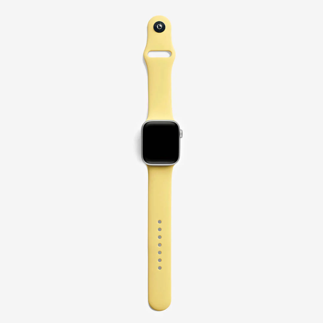 Yellow Silicone Apple WatchBand S/M Size