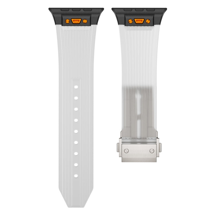 Black Titanium Flex  Transparent Band for Apple Watch (Transparent )