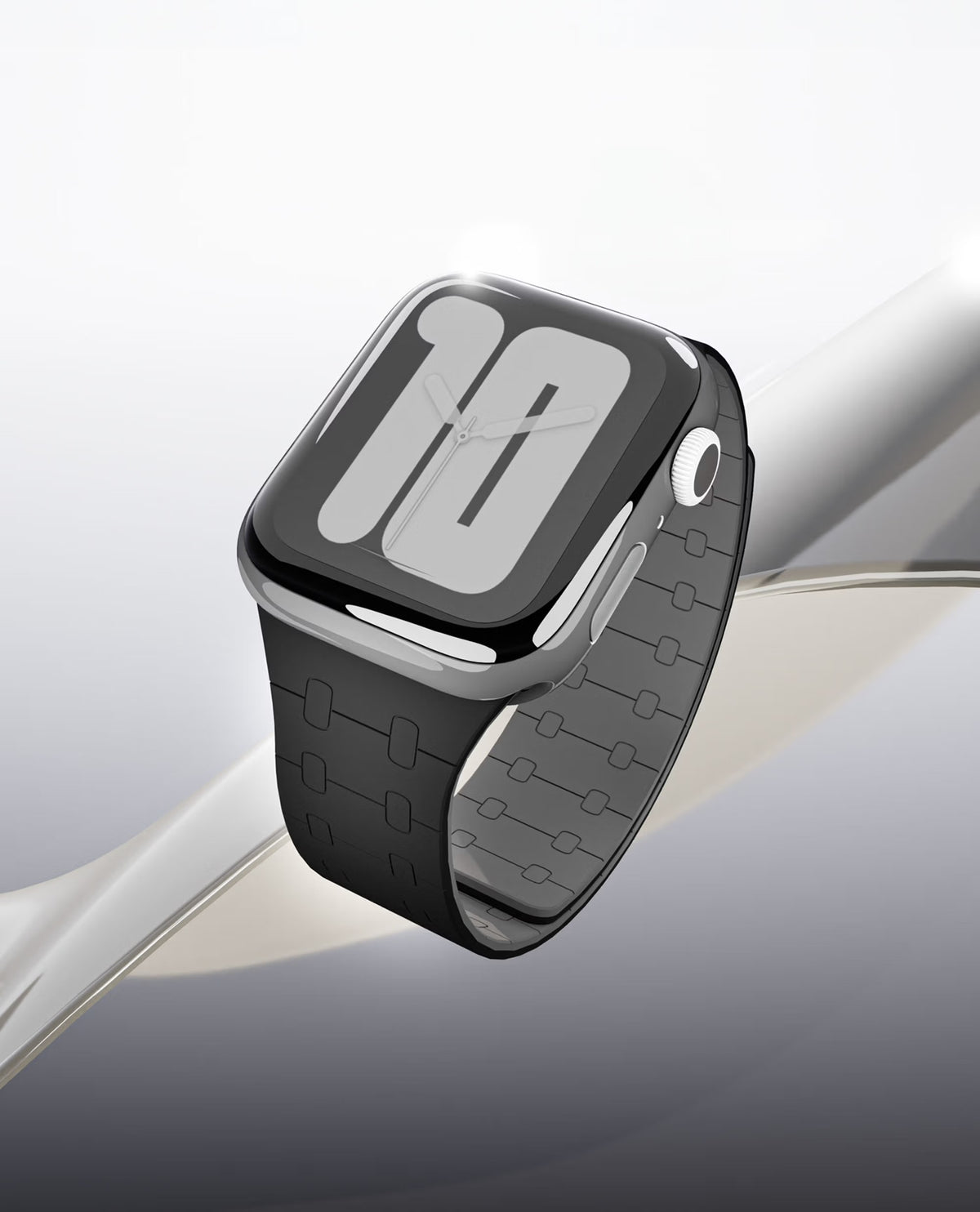 Black Magnetic Snap - Fit Apple WatchBand