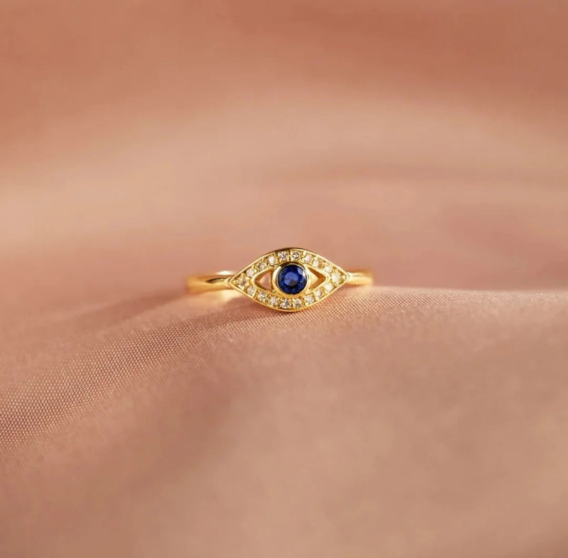 BLUE EVIL EYE CHARM (  GOLD )