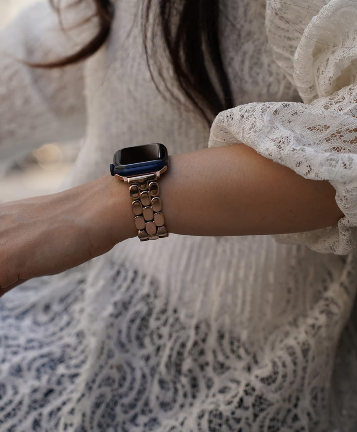SANTORINI  APPLE WATCH BRACELET - ROSE GOLD (ST-STEEL)