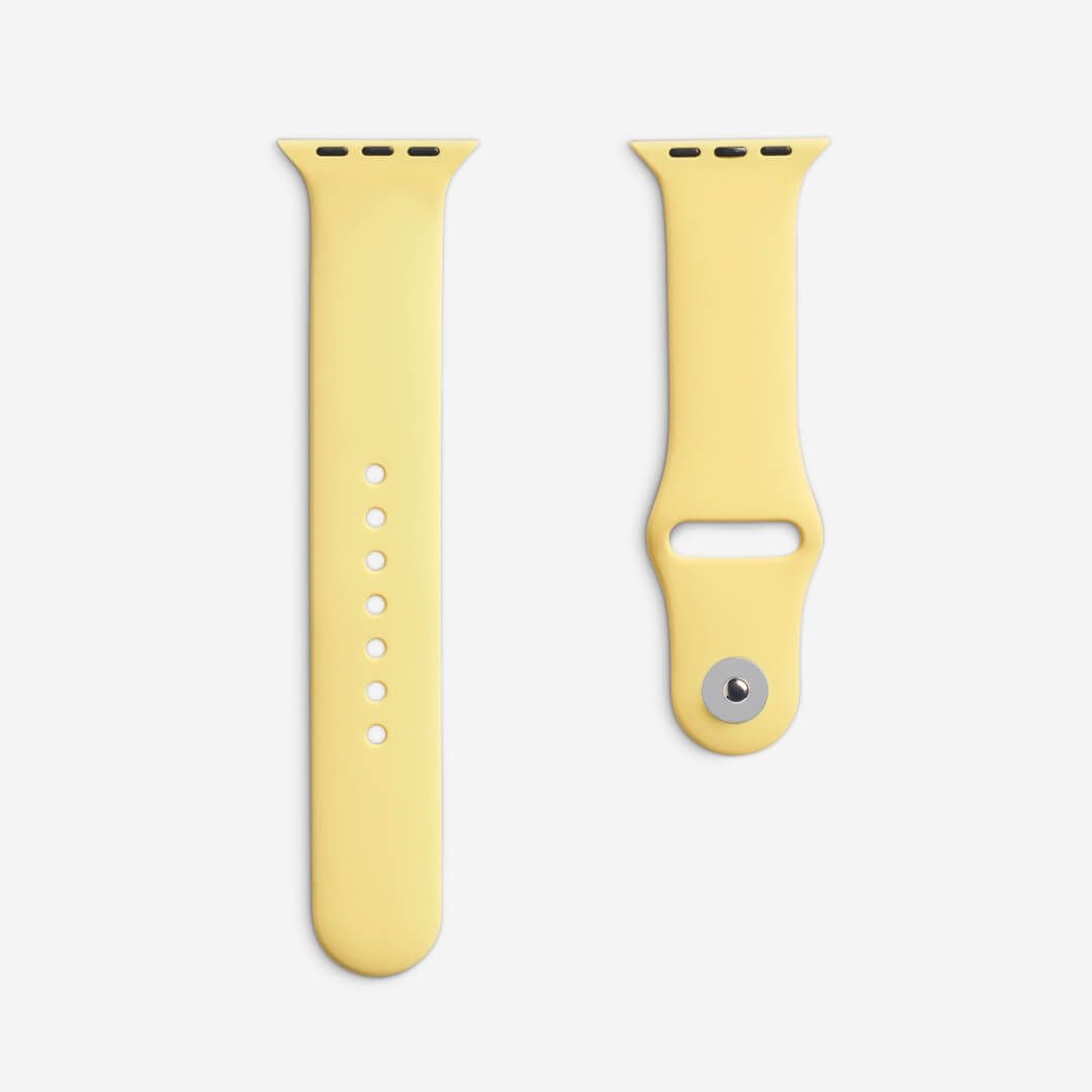 Yellow Silicone Apple WatchBand S/M Size