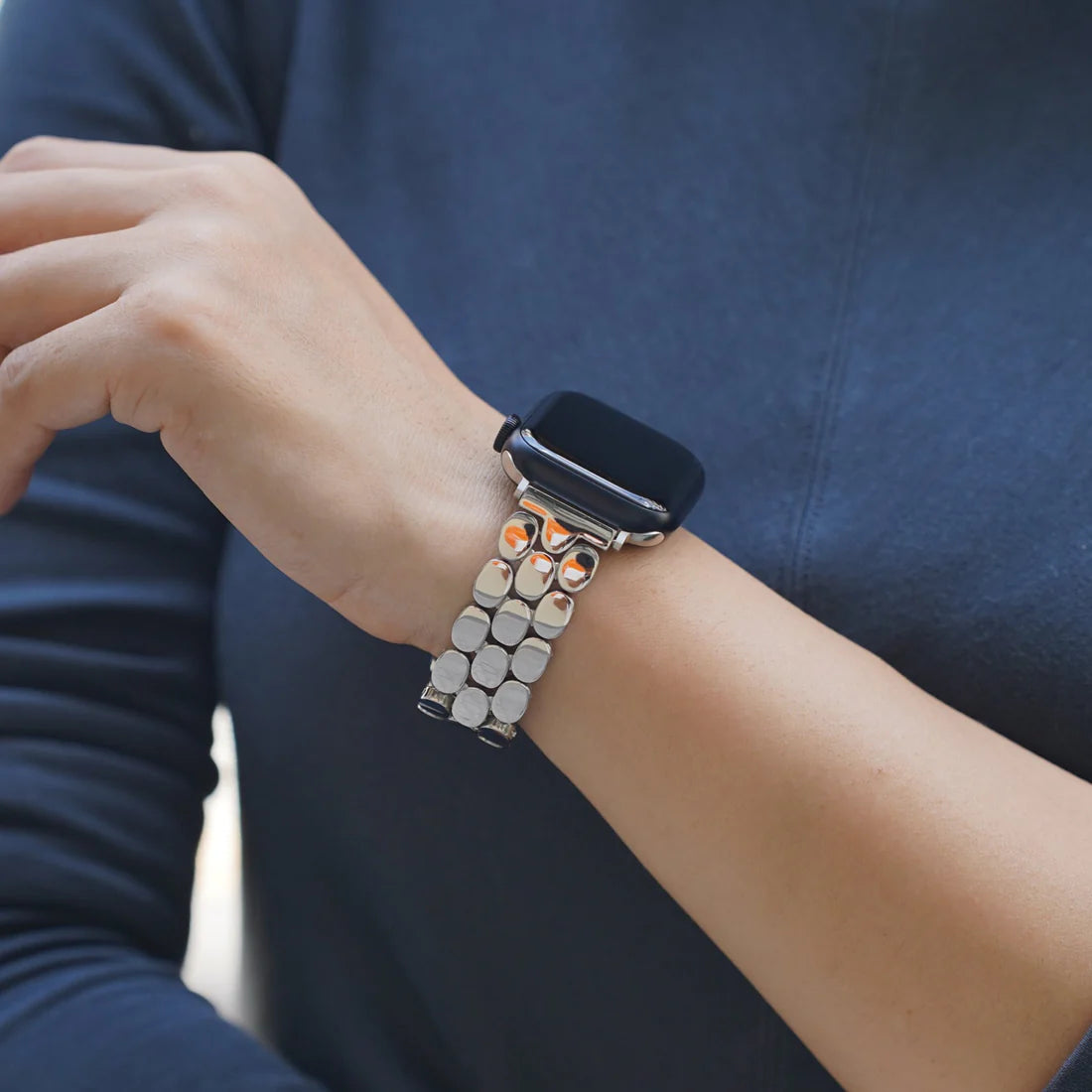 SANTORINI  APPLE WATCH BRACELET - SILVER (ST-STEEL)