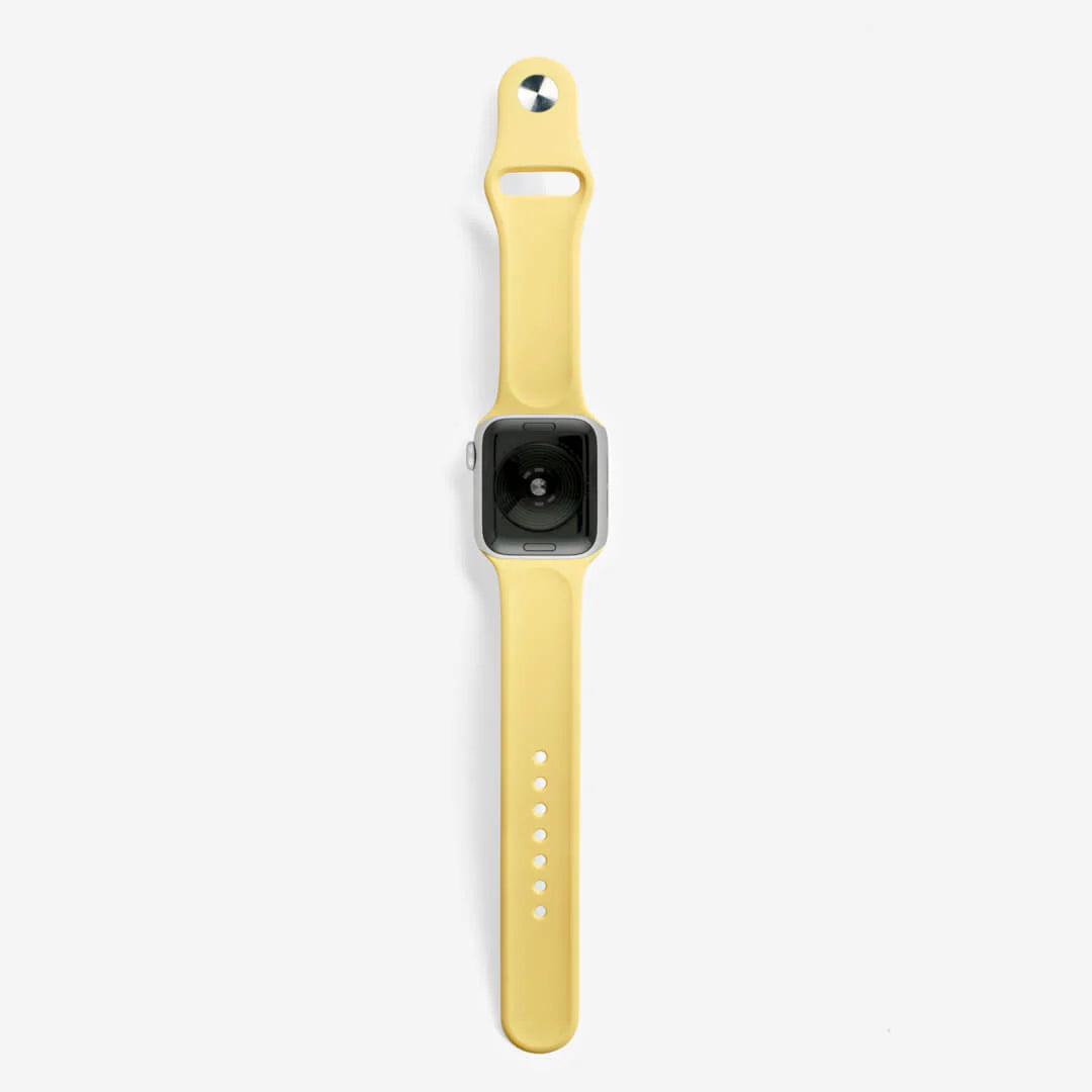 Yellow Silicone Apple WatchBand S/M Size