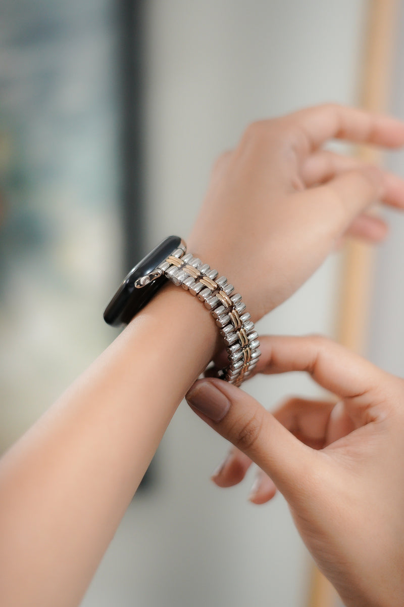 ELECTRUM SILVER & GOLD APPLE WATCH BAND
