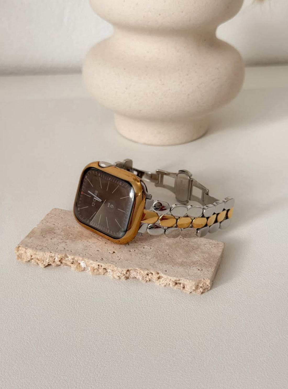 SANTORINI  APPLE WATCH BRACELET - TWO TONE (ST-STEEL)