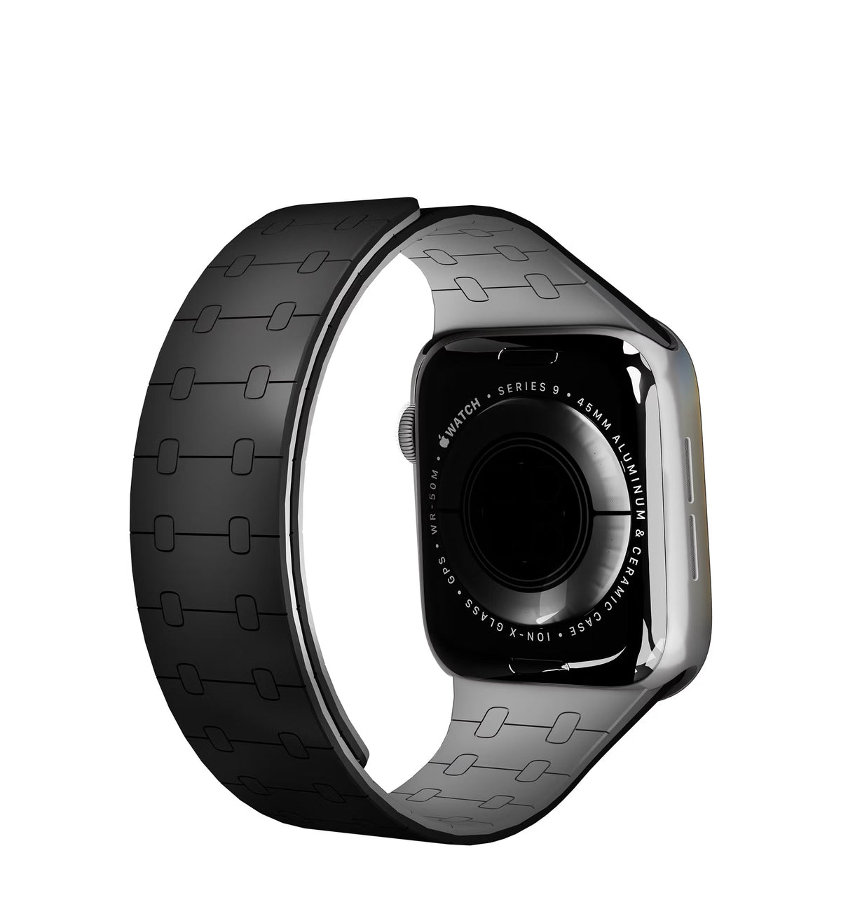 Black Magnetic Snap - Fit Apple WatchBand