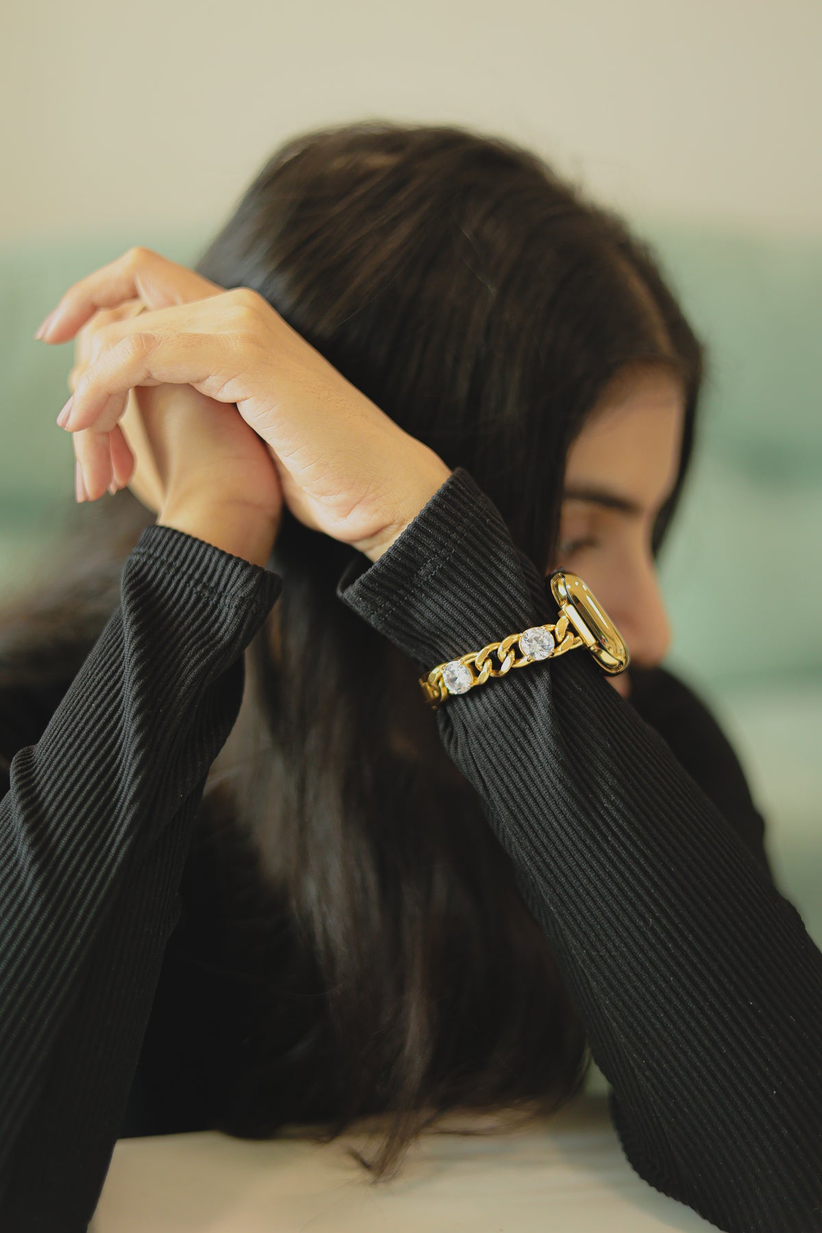 DIAMOND BLOSSOM APPLE WATCH BRACELET - GOLD (ST-STEEL) Blossom cases ®