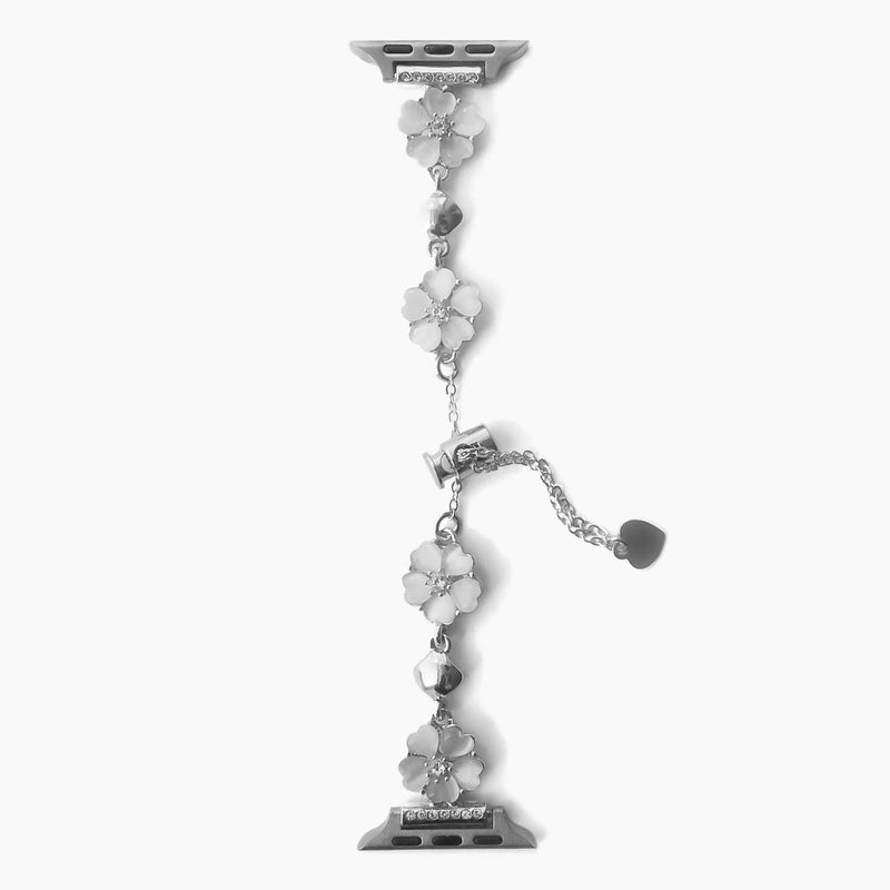 Blossom Cherry  Apple Watch Bracelet - silver
