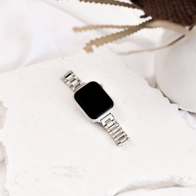STARLIGHT WHITE SLEEK METAL WATCHBAND