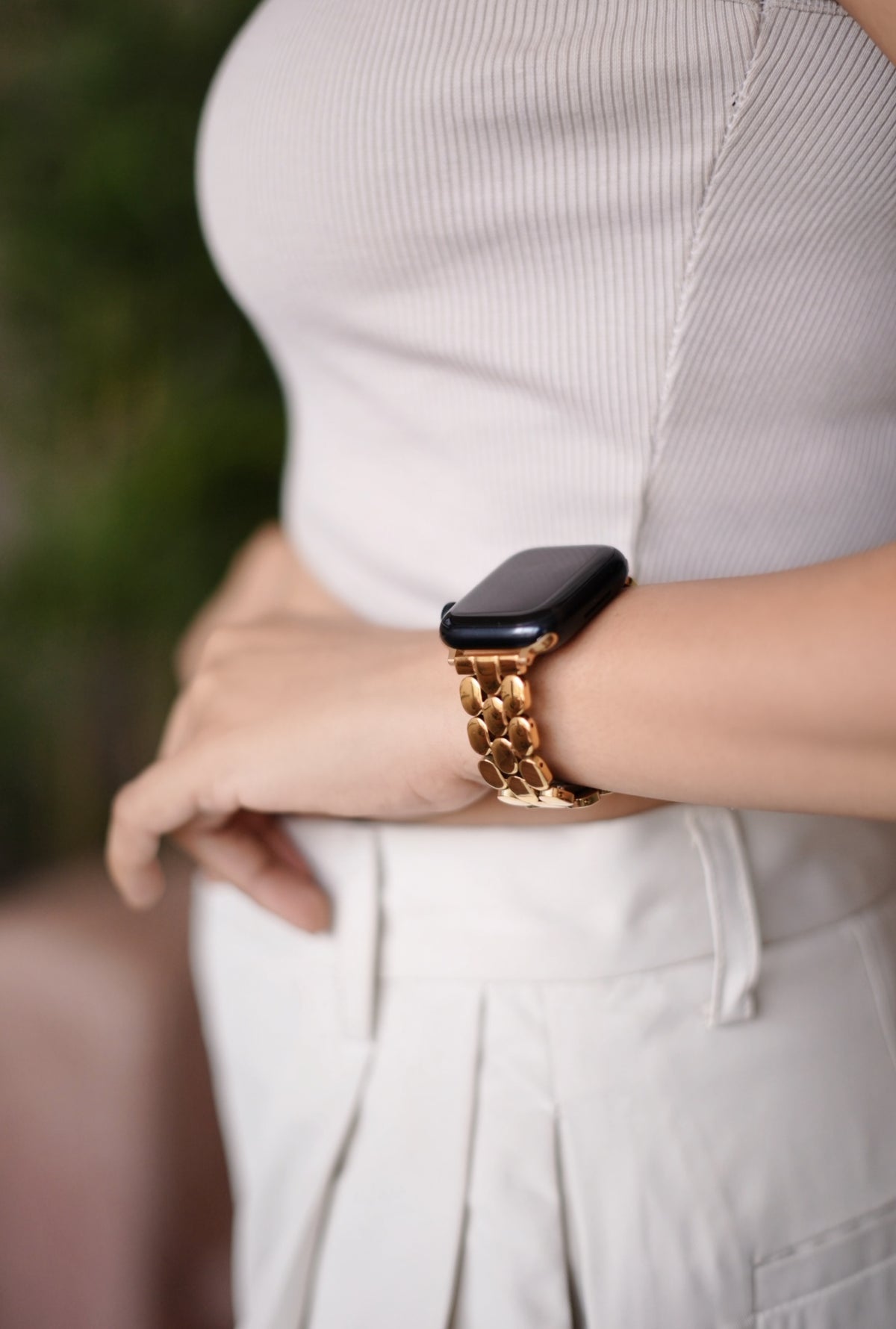 SANTORINI  APPLE WATCH BRACELET - GOLD (ST-STEEL)