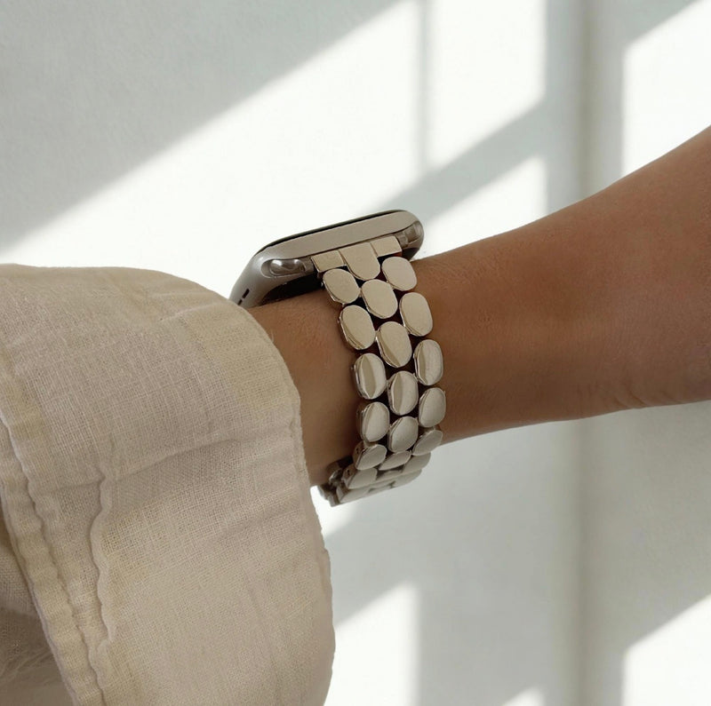 SANTORINI  APPLE WATCH BRACELET - STARLIGHT (ST-STEEL)