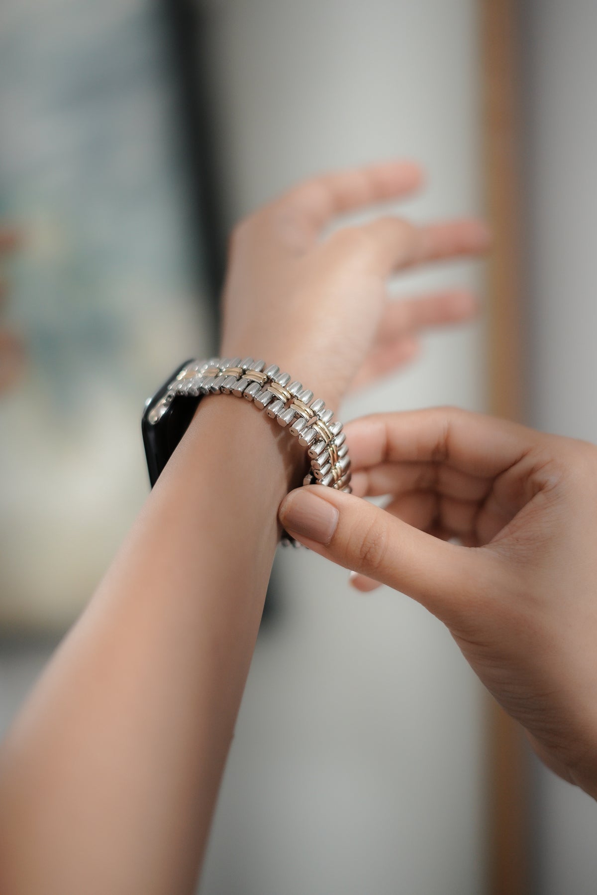 ELECTRUM SILVER & GOLD APPLE WATCH BAND