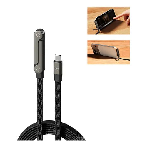 240W USB Type C to C Ultra Fast Charging Cable with Invisible Stand