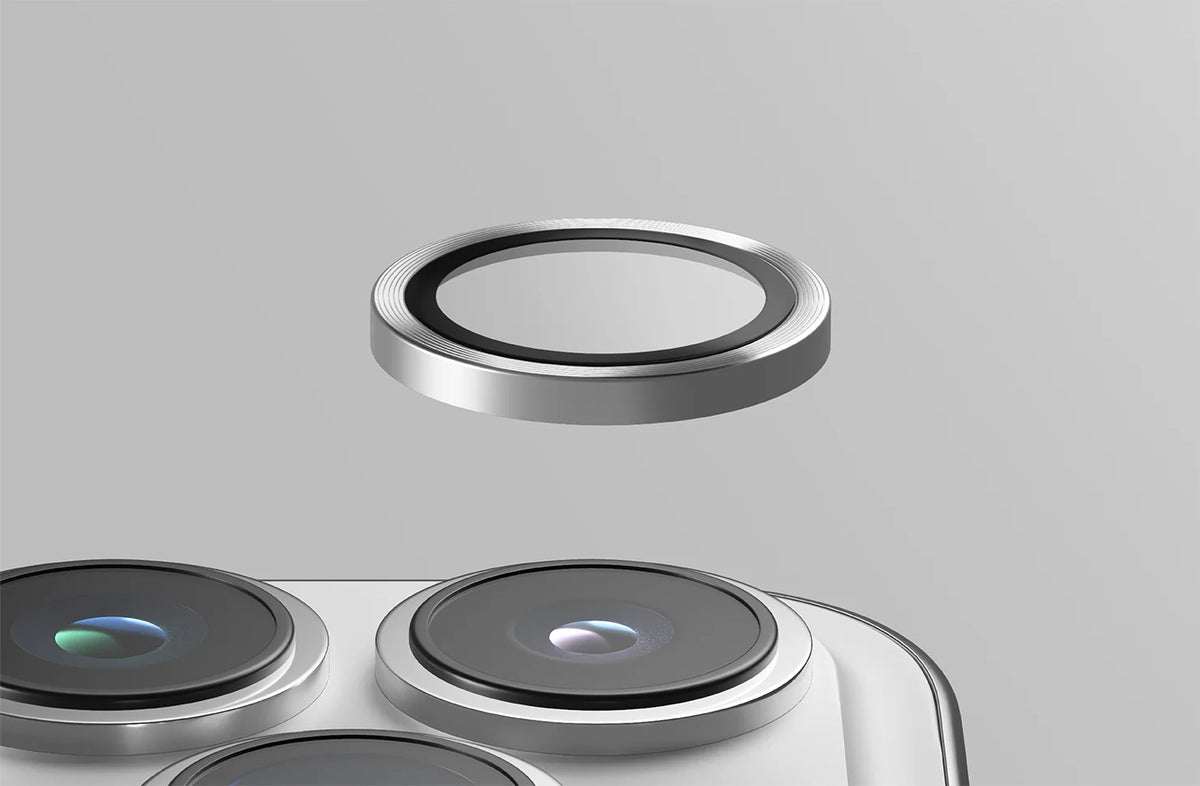 iPhone 15 pro / 15 pro max  Lens Protector ( silver )