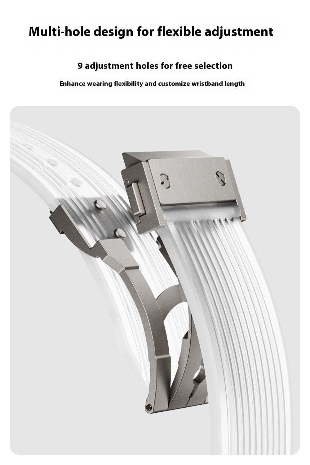 Titanium Flex  Transparent Band for Apple Watch (Transparent )