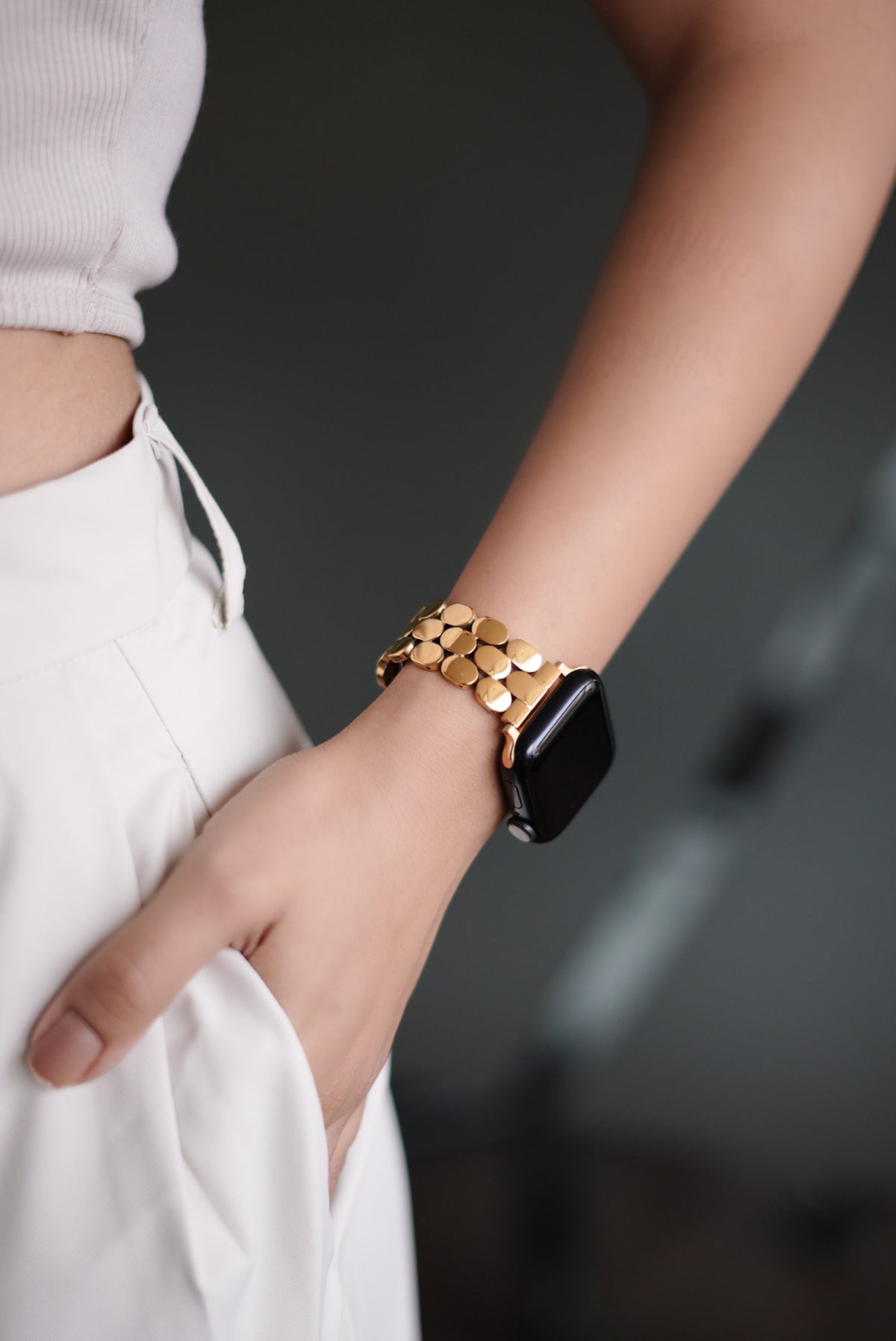 SANTORINI  APPLE WATCH BRACELET - GOLD (ST-STEEL)