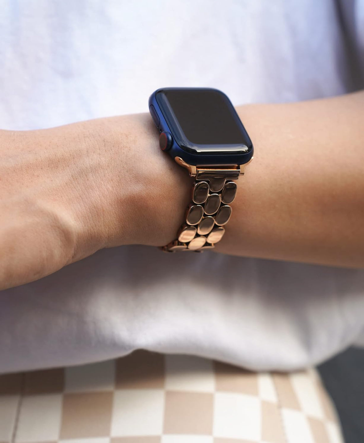 SANTORINI  APPLE WATCH BRACELET - ROSE GOLD (ST-STEEL)