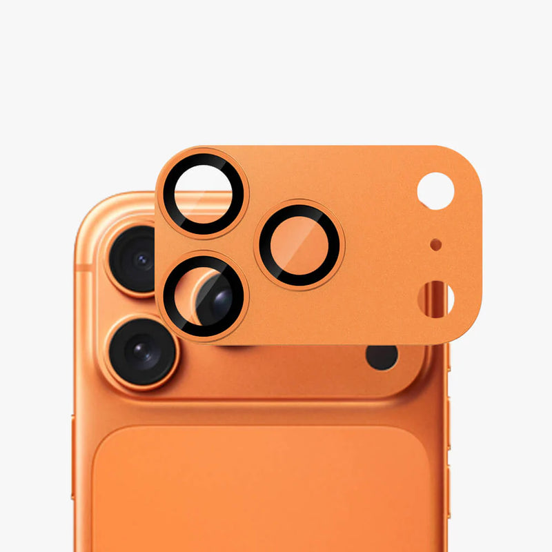 Shockproof Camera Lens Protector Full Lens Compatible with Apple iPhone 17 Pro / 17 Pro Max - COSMIC ORANGE