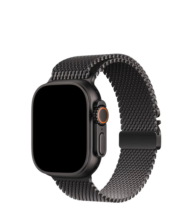 Black Milanese Loop Magnetic Apple WatchBand