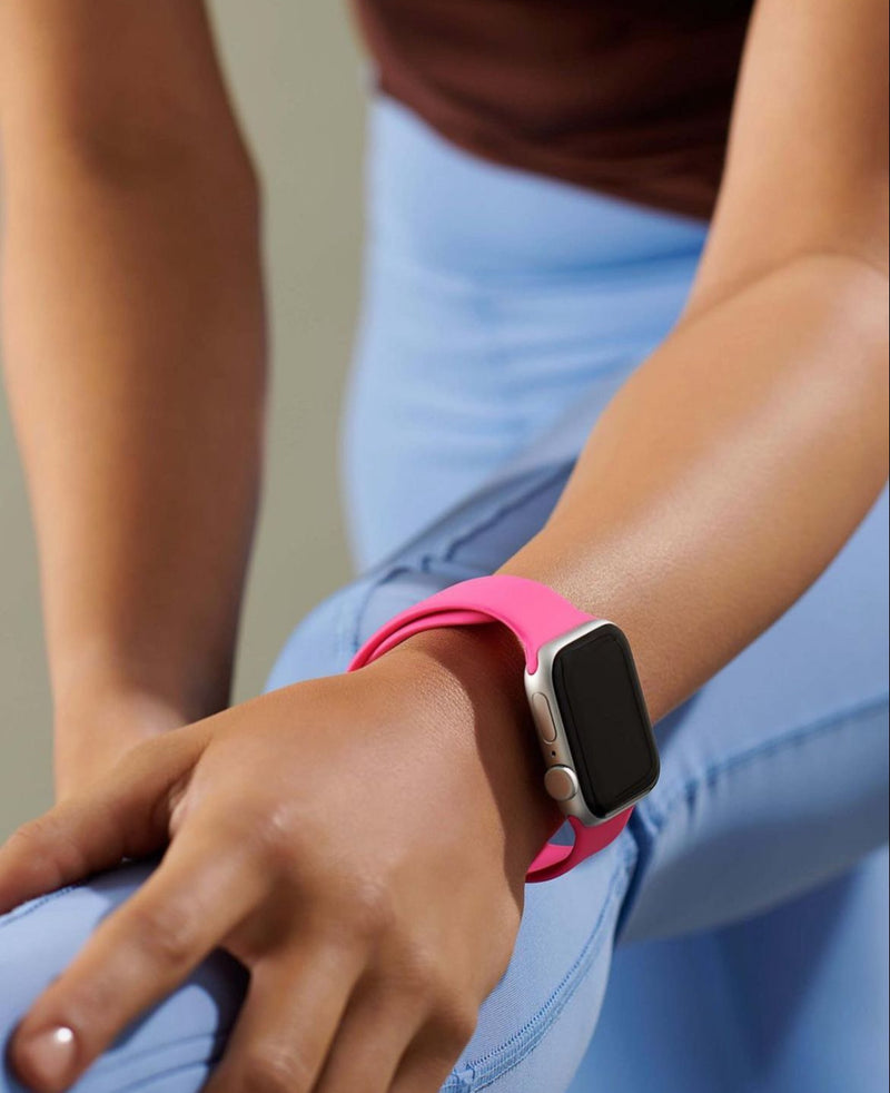 Knockout pink Silicone Apple WatchBand