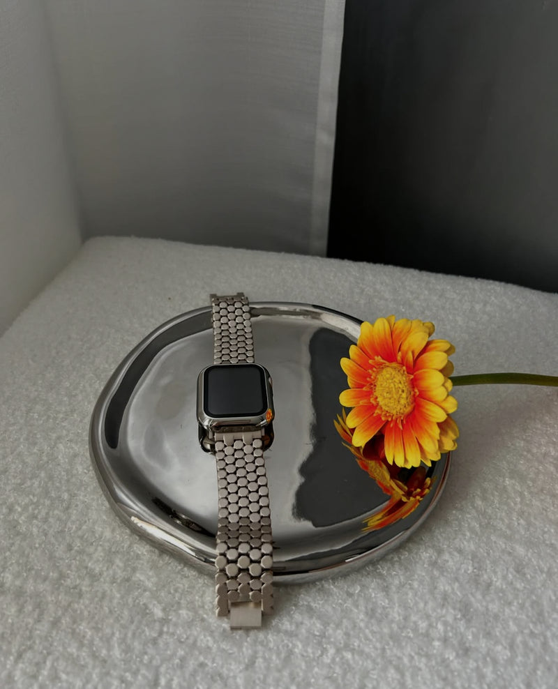 SILVER  SLINKY APPLE  WATCHBAND