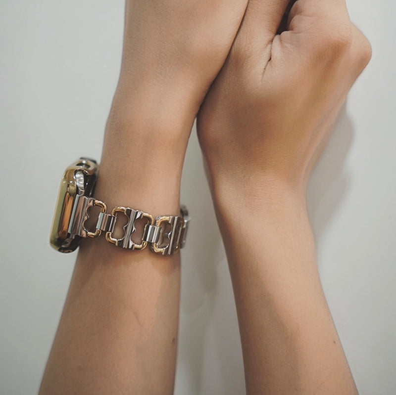 ELITE  LINK APPLE WATCH BRACELET - TWO TONE (ST-STEEL)