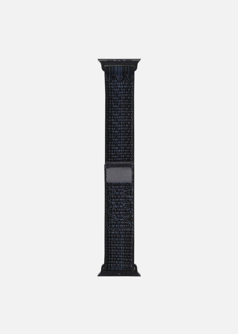 Black Nylon Adjustable Apple sport WatchBand
