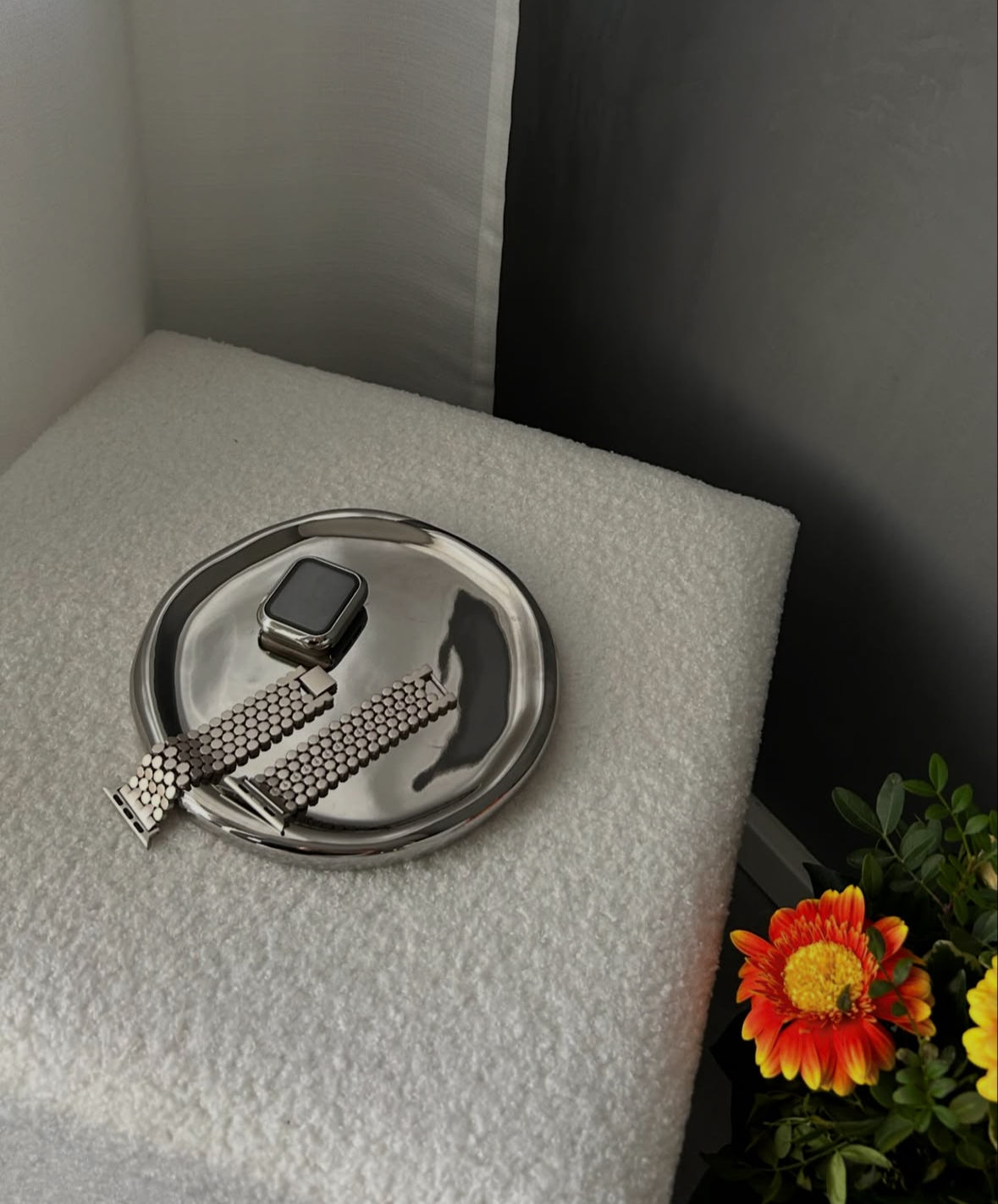 SILVER  SLINKY APPLE  WATCHBAND