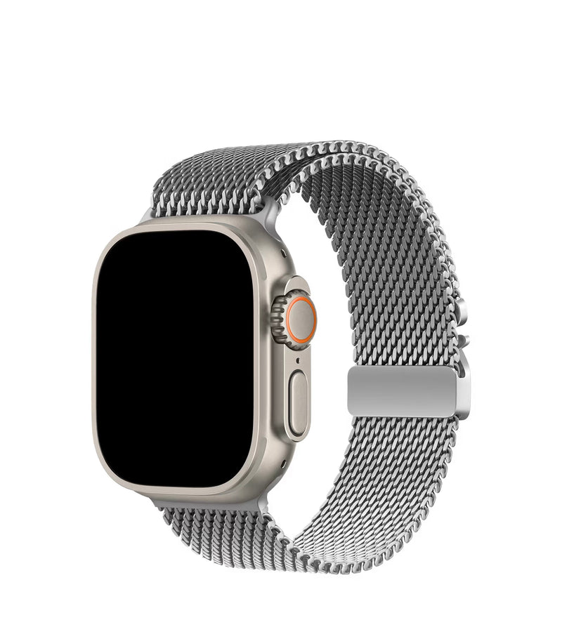 Silver  Milanese Loop Magnetic Apple WatchBand