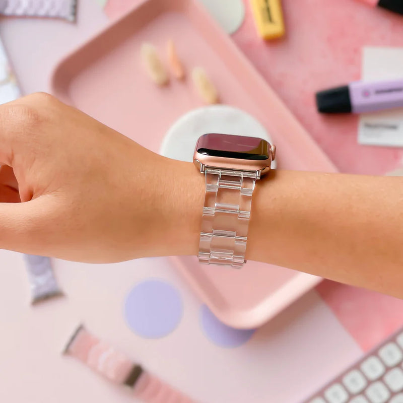 New Resin Crystal Transparent Watchband