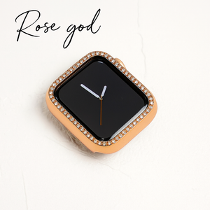 ( ROSE GOLD ) Rhinestone Apple Watch Case Light weight