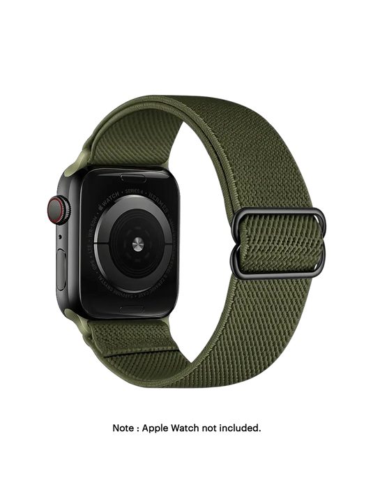 Green Nylon Adjustable Apple WatchBand