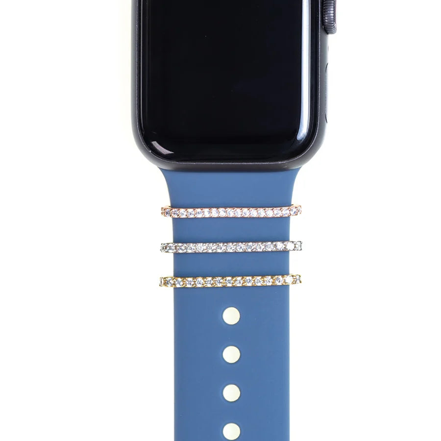 THIN WITH SWAROVSKI PLATE • APPLE WATCH BAND'S CHARM SET OF 3