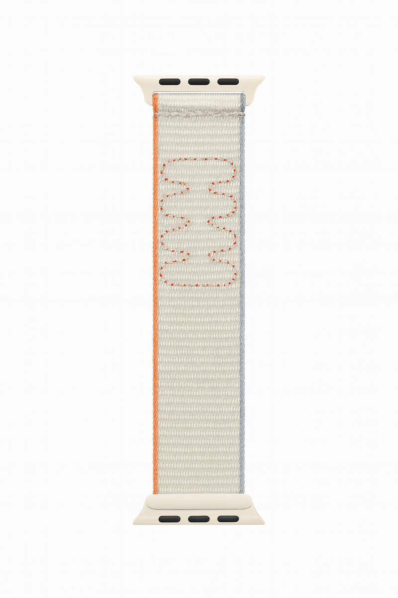 Starlight Orange line Nylon Adjustable Apple sport WatchBand