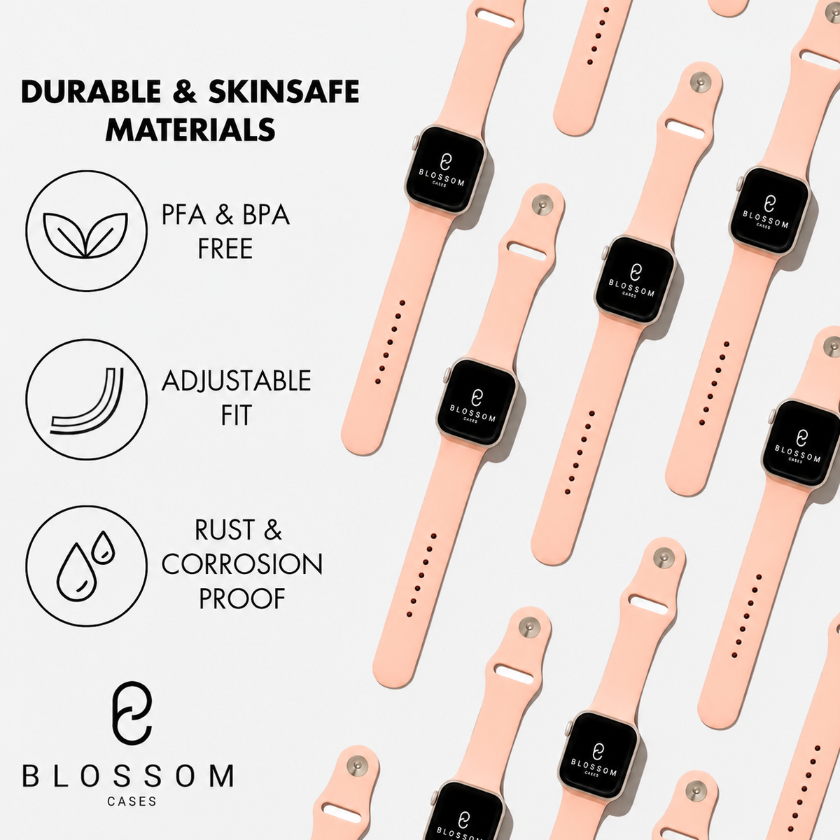 Starlight White Silicone Apple WatchBand S/M Size