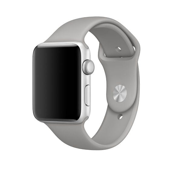 DARK GREY SILICONE SPORT LOOP APPLE WATCHBAND S/M
