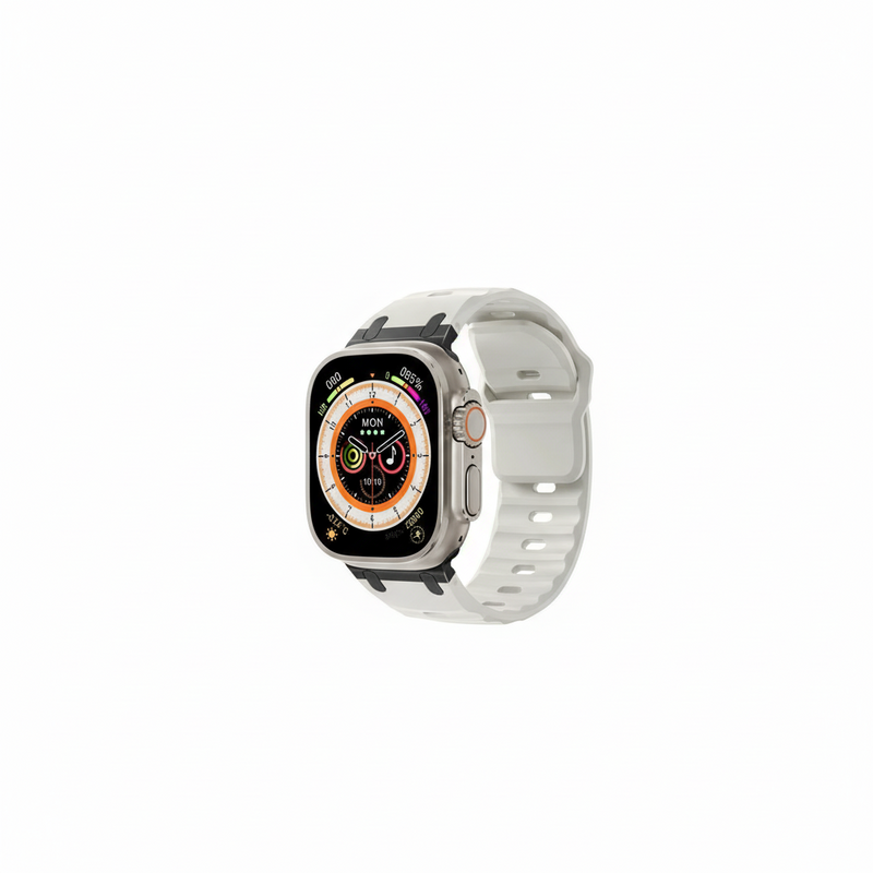 Starlight  Rugged Rubber Strap With Titanium Buckle For Apple Watch