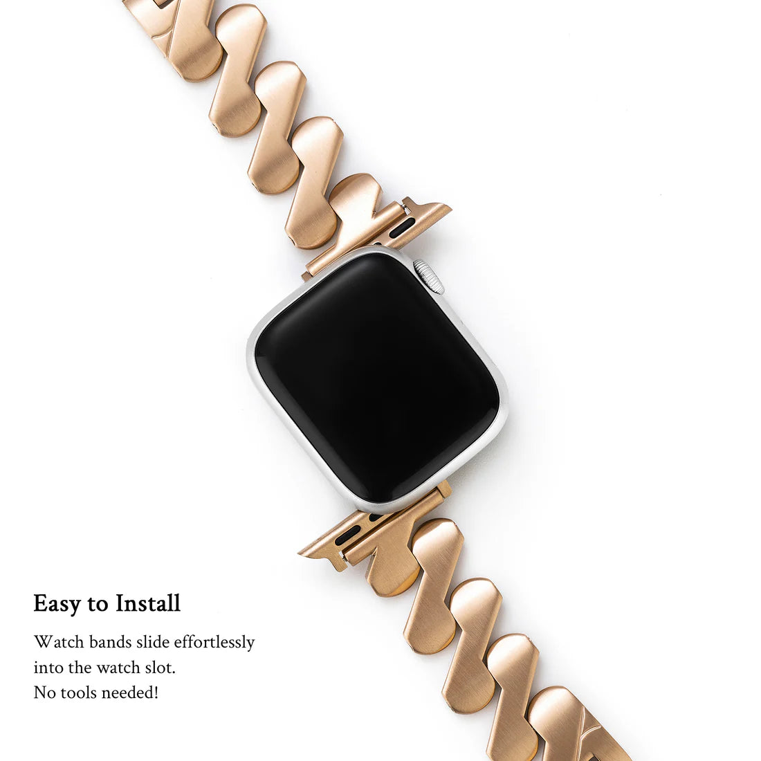 Rose Gold Bracelet Apple Watch Band - 18K Rose Gold Plated