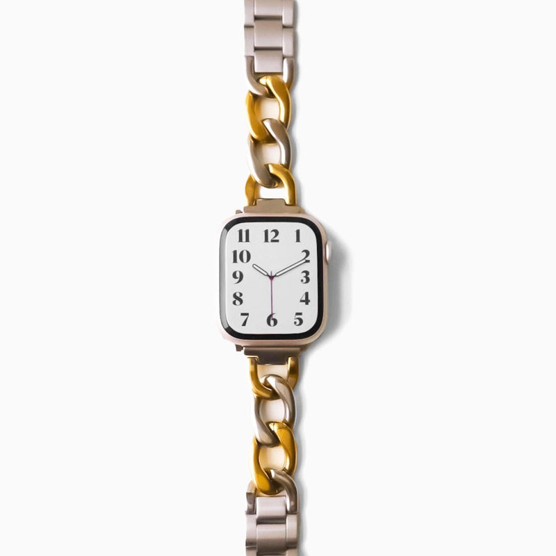 IRIS APPLE WATCH BRACELET - SILVER & GOLD  (ST-STEEL)