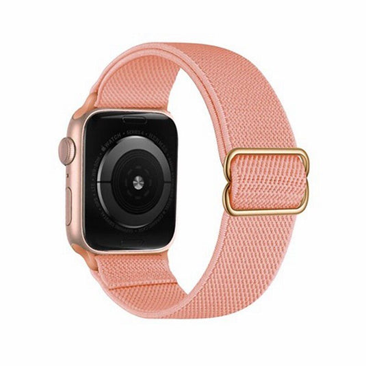 Rose Pink Nylon Adjustable Apple WatchBand