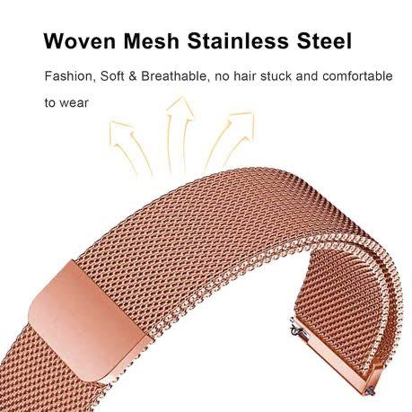 Rose Gold Milanese Loop Universal Watch Strap  20 MM , 22 MM Watchband