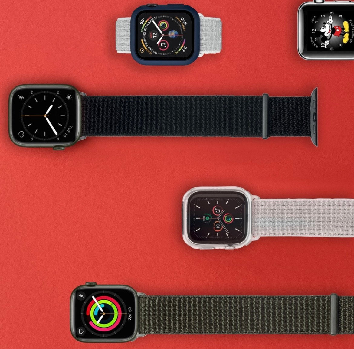 BLACK SPORT NYLON STRAP FOR APPLE WATCH