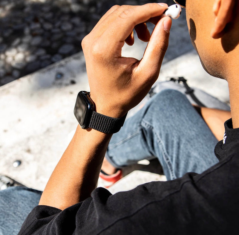 BLACK SPORT NYLON STRAP FOR APPLE WATCH