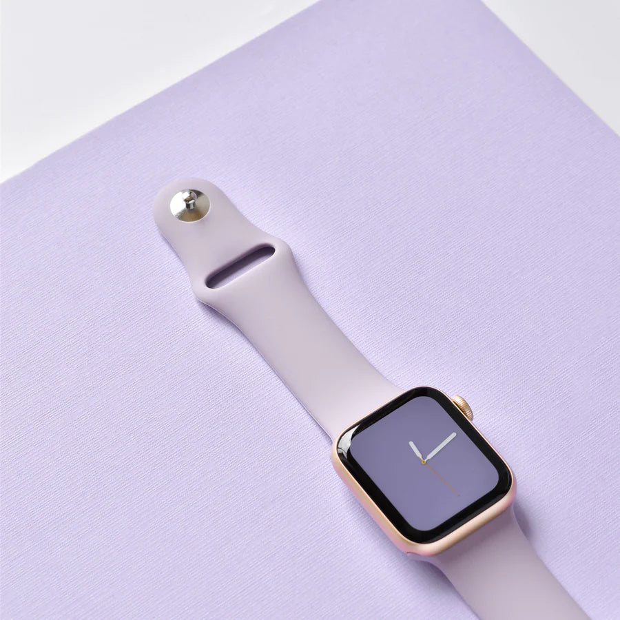LAVENDER SILICONE SPORT LOOP APPLE WATCHBAND S/M SIZE