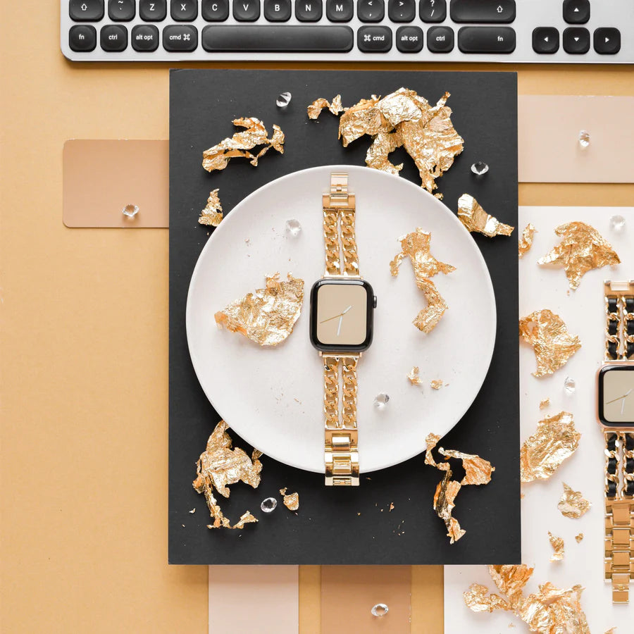 DUAL-CHAIN APPLE WATCH STRAP - GOLD